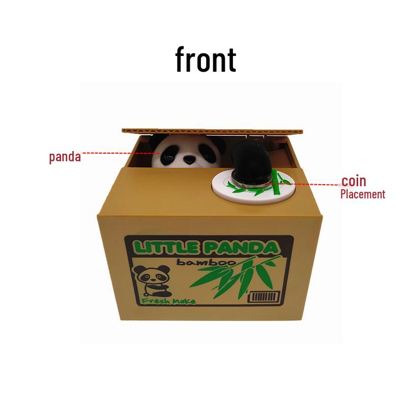 Upgraded Cute Cartoon Panda Money Stealer: Adorable Kitten-Themed Panda Savings Bank Gift Ornaments