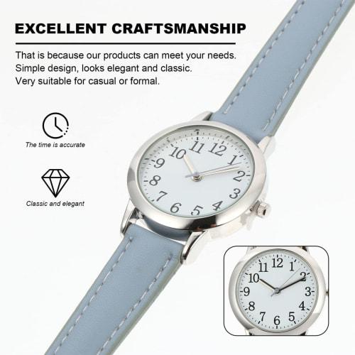 CALLARON Men's Waterproof Analog Watch with Leather Strap for High School Students, Simple and Stylish, Unisex, Perfect Gift for Birthdays, Summer Vac