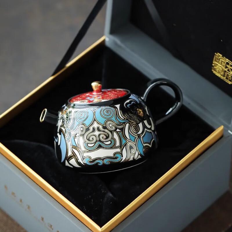 Traditional Chinese Ceramic Taotie Teapot
