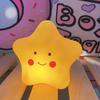 Non-Toxic Warm Yellow Star Night Light Button Battery Operated Portable Bedroom Lamp For Kids Gentle Sleep Room Decoration