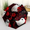 1pc Ghost Floral Pattern Umbrella - 8-Rib Automatic Open/Close, Fashionable Compact Umbrella for Outdoor Adventures Yy250813135