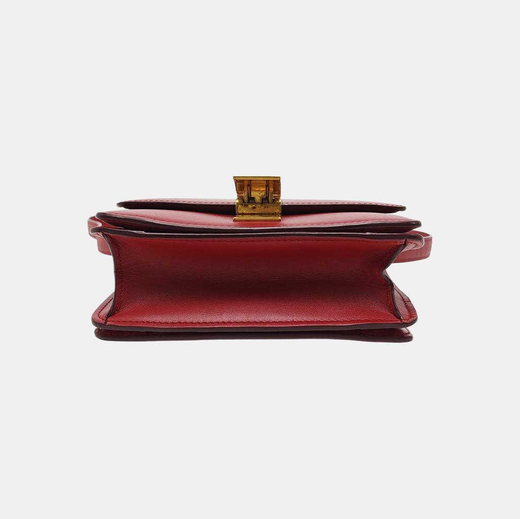[Pre-Owned] Classic Box Series Gold Buckle Flap Polished Calfskin Tofu Bag - Very Good #4WWJ0W