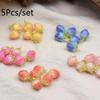 5Pcs Strawberry Resin Charms Cute Mini Pendant For Diy Earrings Necklace Jewelry Bracelets Hairpin Jewelry Accessories