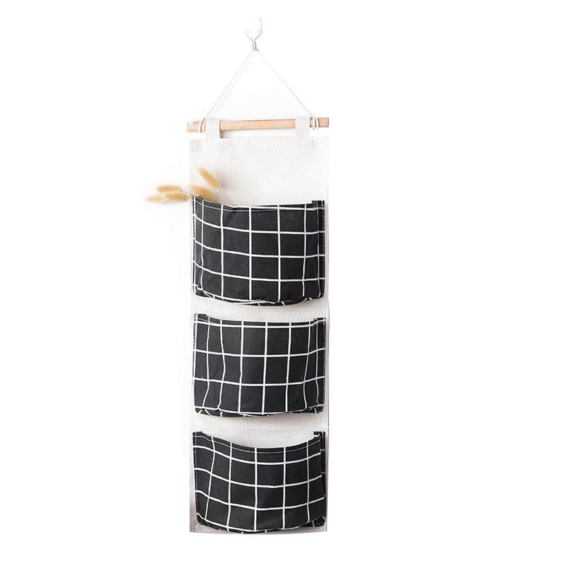 Wall-Mounted Fabric Storage Bag: Hanging Organizer for Bedside or Wardrobe