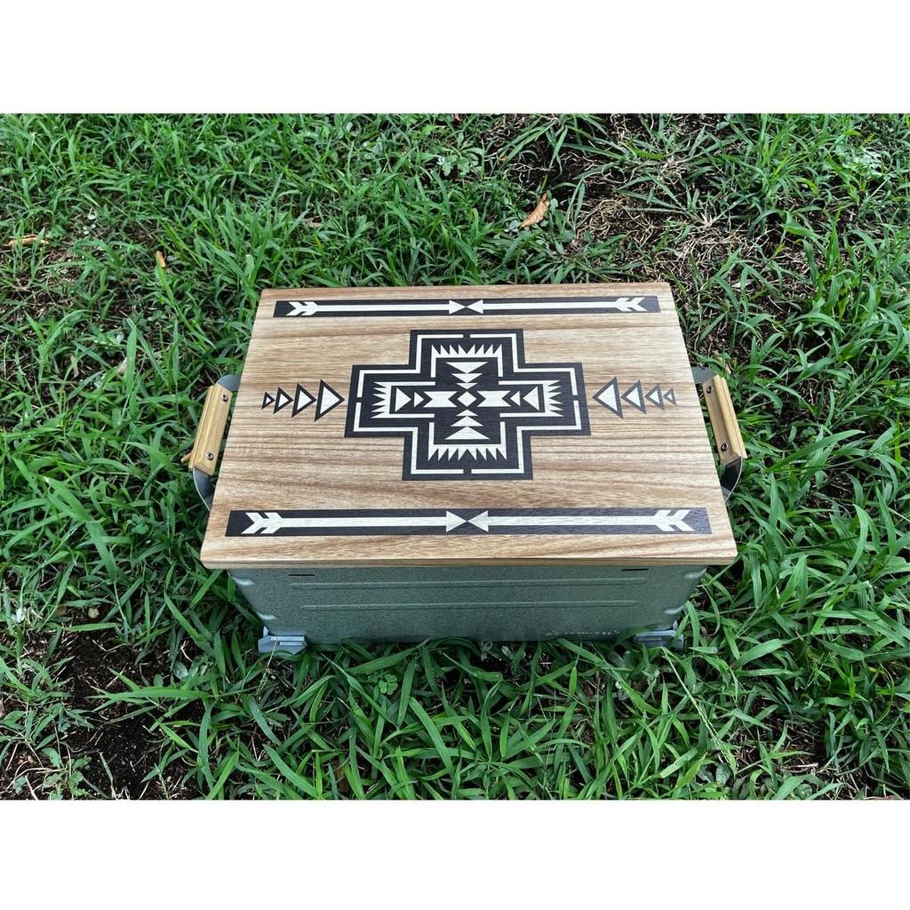 Outdoor Thin Shelf Container 50 Top, Original Snow Peak Ortega Pattern, Handmade, Camping, Outdoor