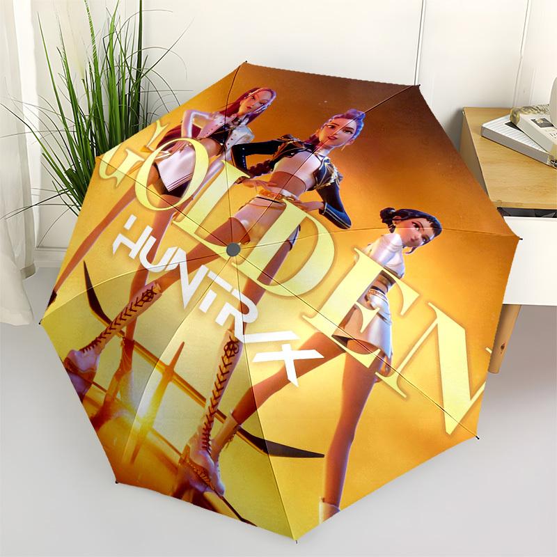 

1pc Golden Huntresses Umbrella with Plastic Handle,Suitable for All Seasons Home Travel Outdoor UmbrellaFP119