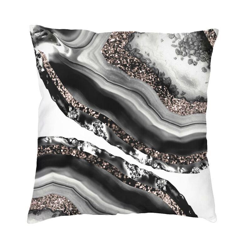 Marble Teal Agate Pattern Cushion Cover 45X45 Home Decor 3D Printing Marble Texture Throw Pillow For Living Room Two Side