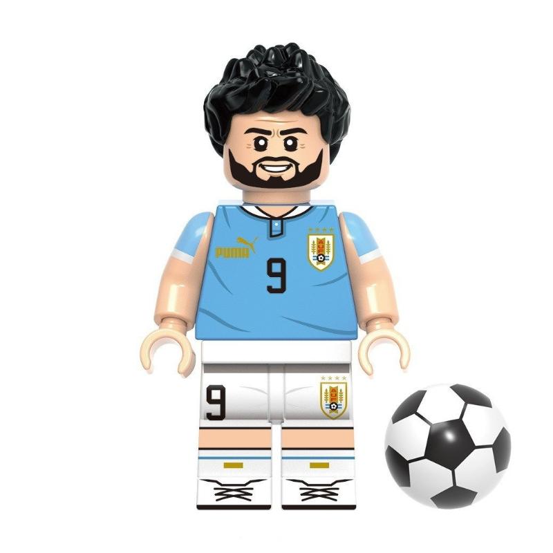 G0104 Blocuri de Construcție cu Vedete Mondiale ale Fotbalului Set cu MiniFigurine Jucători de Fotbal Asamblați Cărămizi Figurine de Acțiune Model Jucării Cadou de Ziua de Naștere