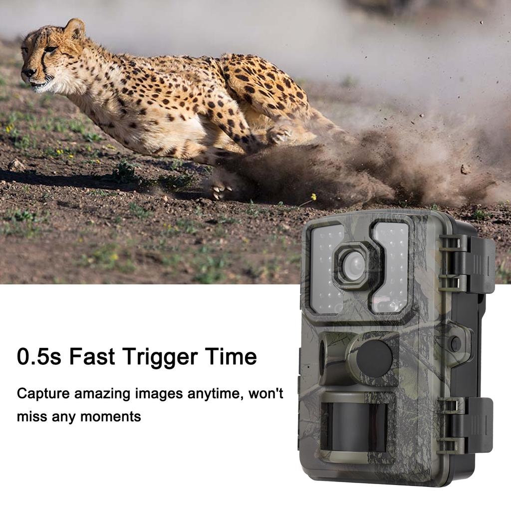 4K Trail Camera 16MP Wildlife Scouting Camera Tracking Camera with 2.0 Inch   Color Screen PIR Sensors 0.5s Trigger Time Supports Infrared Night Vis