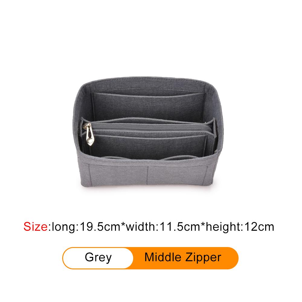 Purse Organizer Insert Felt Cloth Insert Bag Makeup Handbag Travel Inner Purse Cosmetic Toiletry Bags Fits For FK Bucket Bag