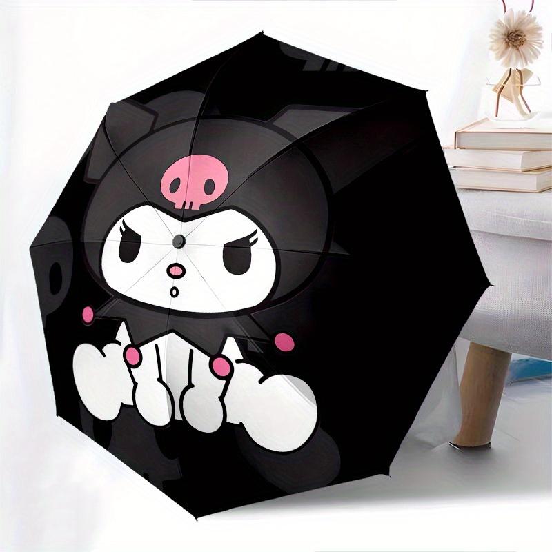1pc Skull Kuromi Cute Wallpaper Umbrella with Plastic Handle,Suitable for All Seasons Home Travel Outdoor UmbrellaSanlio031
