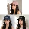 Cotton Baseball Cap With Wide Brim Sunshade For Casual Outdoor Wear