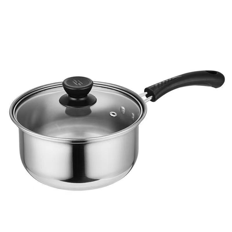 Mini Stainless Steel Milk & Soup Pot with Steamer for Baby Food, Induction Ready