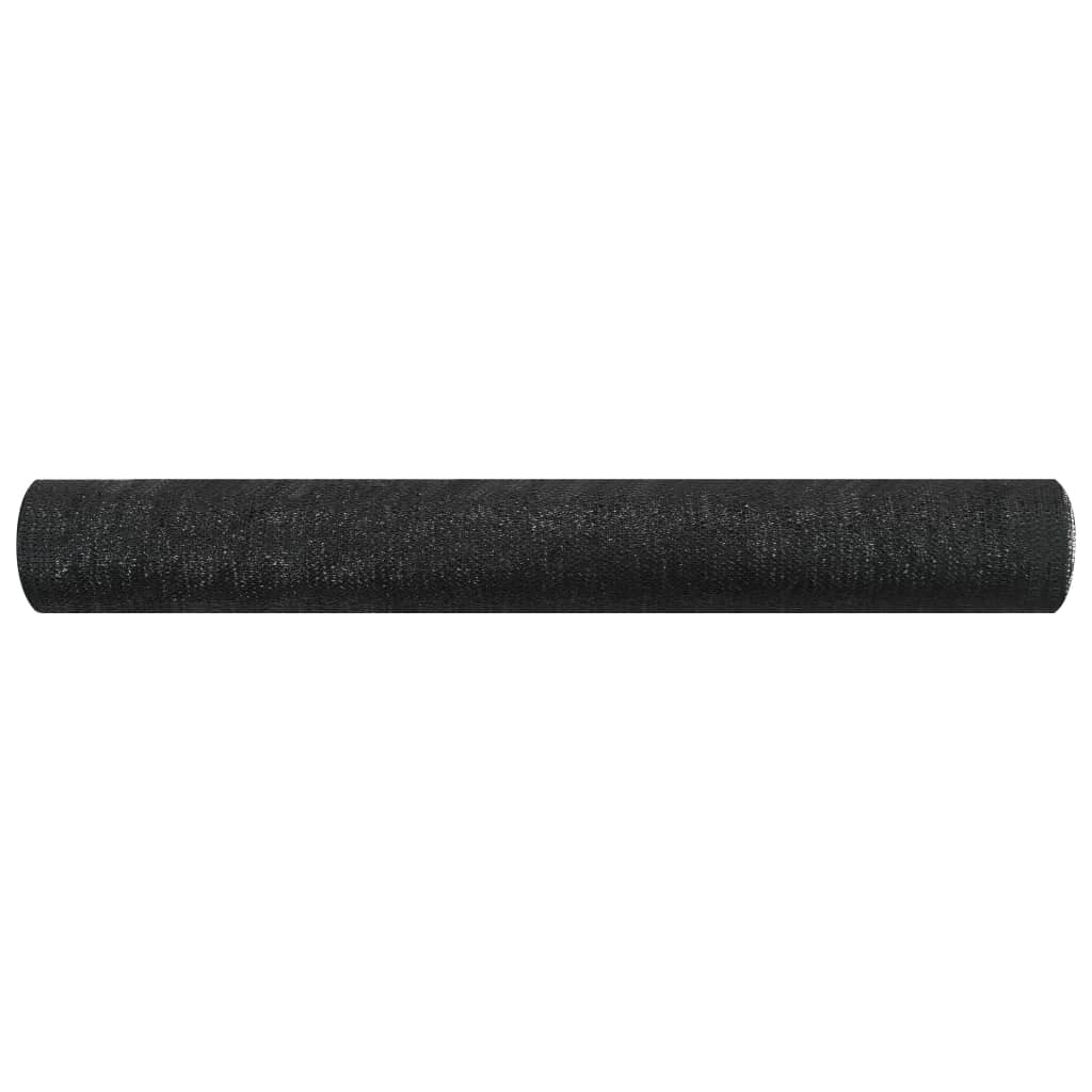 vidaXL Zaunblende Schwarz 1,8x25 M HDPE 75 G/m²