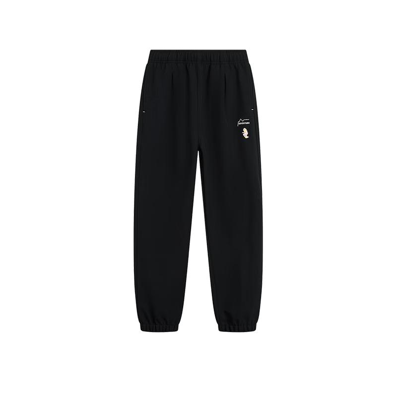 LI-NING Girls  Fleece-Lined Water-Repellent Cuffed Sports Pants 160