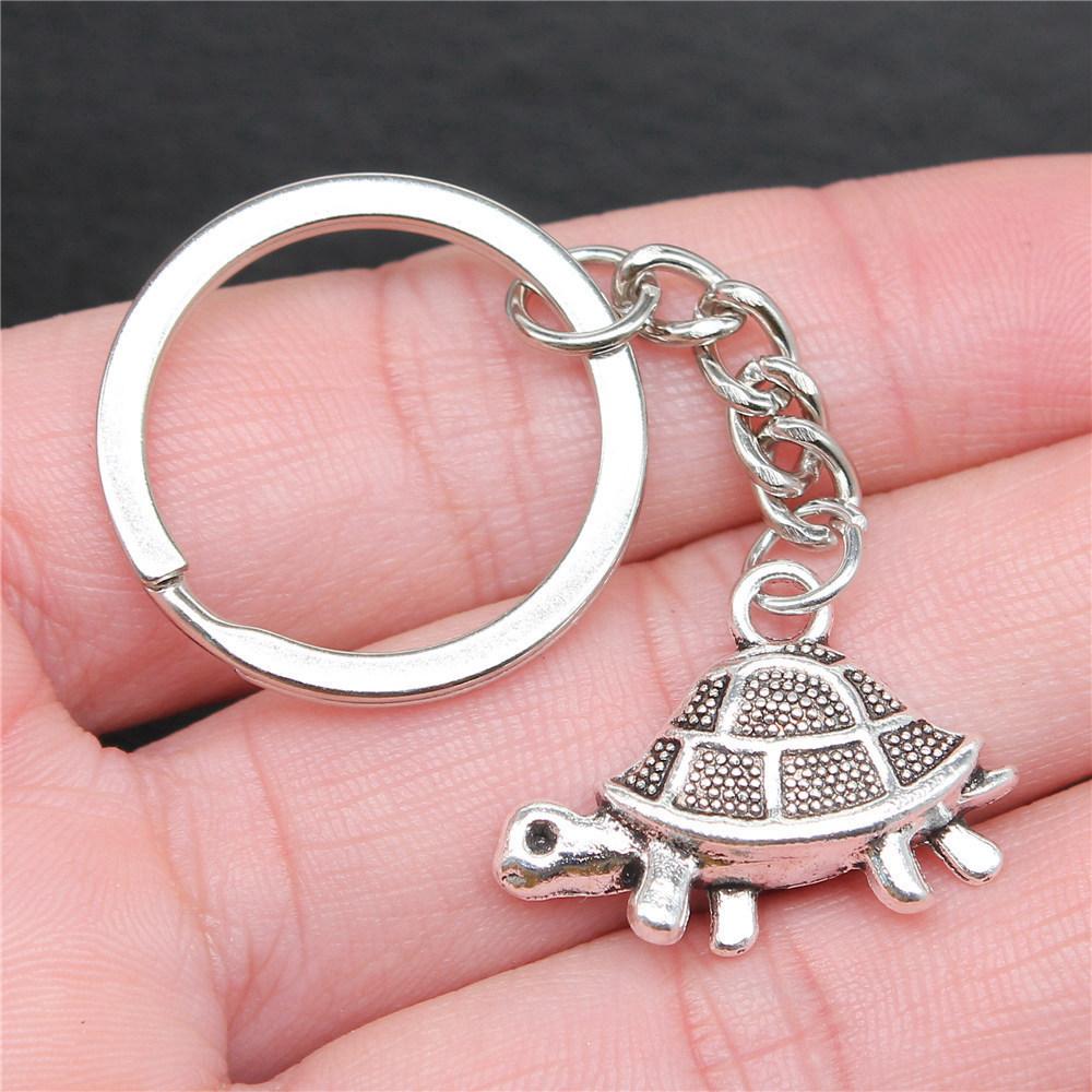 

28мм Кільце для ключів Морська зірка Мушля Черепаха Винтажні Прикраси Матеріали QY044 A03-1pcs-27x19mm