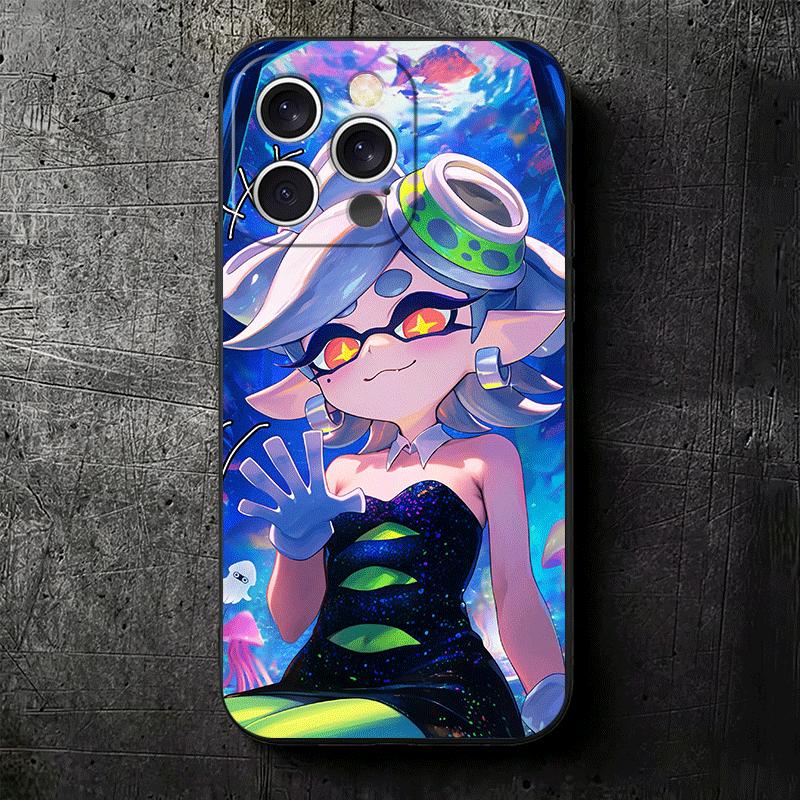 S-Splatoons Game Soft Phone Case for iPhone 16 16E 17 Air 15 Pro Max 14 Plus 13 Mini 11 12 7 Black Cover Back Shell