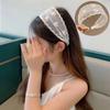 Wide Brim Bow Headband Cute Embroidery Hair Band Sweet Hair Hoops  Hair Accessories