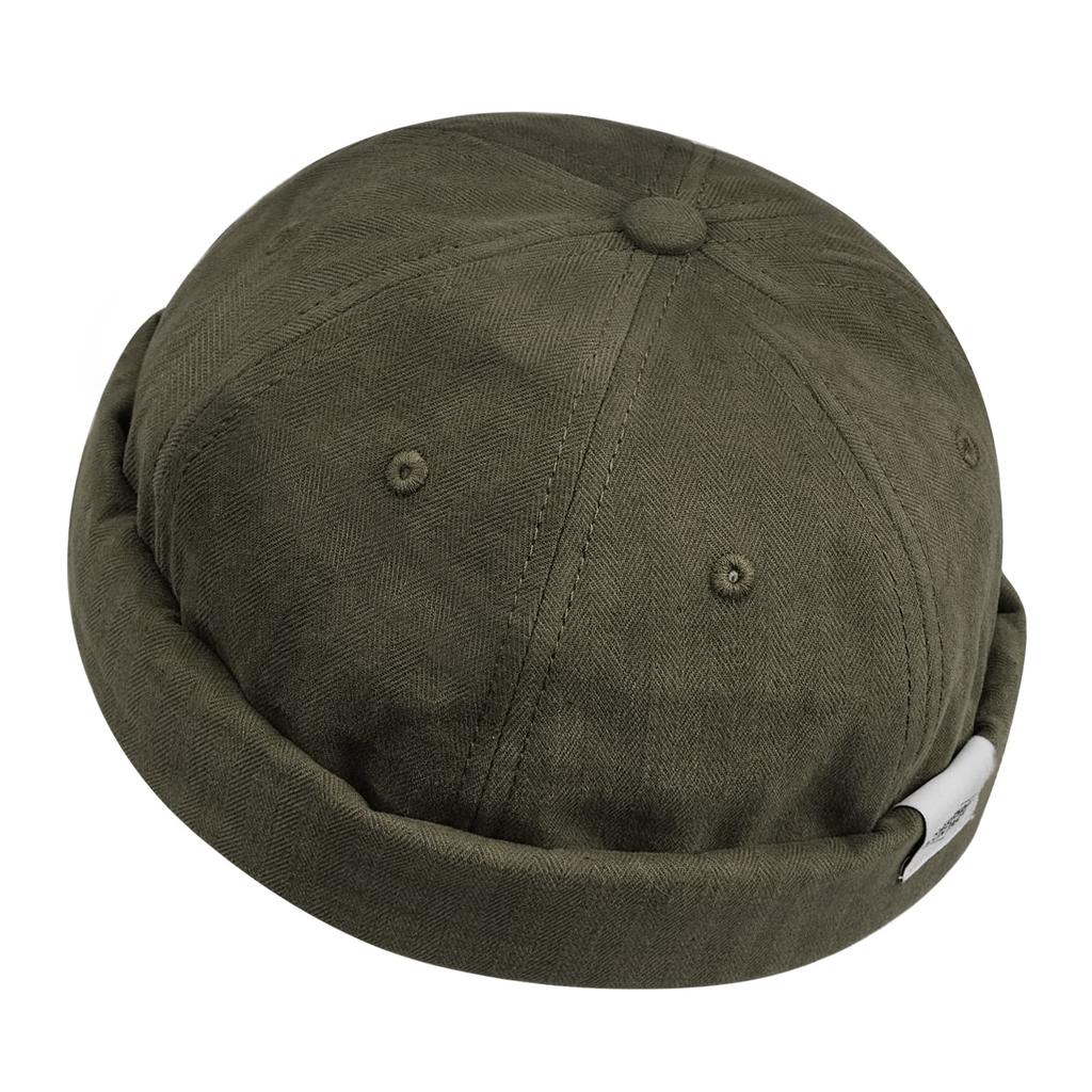 Clape Round Roll Unique Solid Small Face Brimless All Sag Outdoor Men's Fisherman's Cap, Cap, Cap, Color, Effect, Cap, Seasons, Cap, Foldable, Unisex,