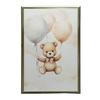 Teddy Bear In Balloon Journey Teddy Bear In Balloon Journey, 50X70 Cm, Gold Aluminum Frame, 230 Gsm Matte Paper