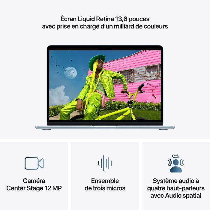 Apple - 13,6" MacBook Air M5 (2026) - RAM 16 GB - Úložiště 512 GB - CPU 10 jader - GPU 8 jader - Nebesky modrá
