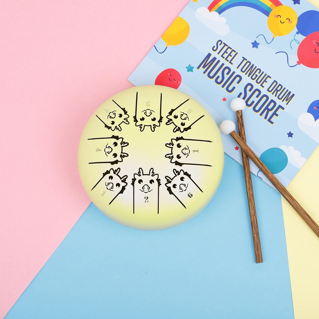 

5.5-Inch Stainless Steel Zodiac Ethereal Tongue Drum - Beginner Percussion, Worry-Free Musical Instrument