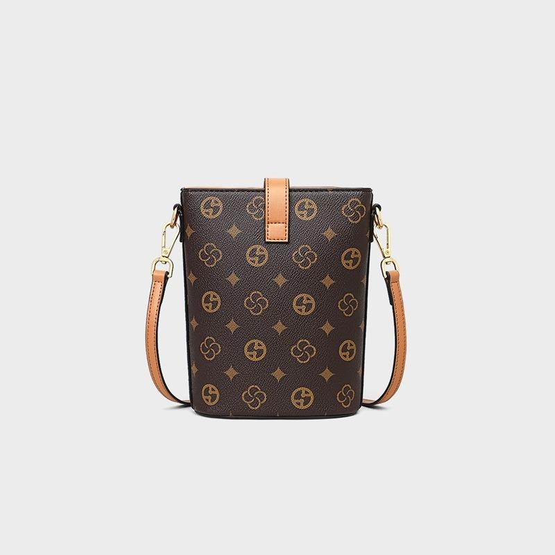 Herbst und Winter neue Tasche Damen alte Blume Retro Eimer Tasche Mini kleine Tasche Damen Tasche Umhängetasche Handy Tasche