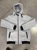 Autumn/Winter Cross-Border Fashion: Solid Color Plus Velvet Loose Hooded Jacket with Double Zipper and Long Sleeves