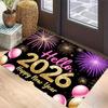 New Year Carpet Mat Rug Home Decoration Festive Fireworks Gift Pattern Entrance Door Mat Door Mat Entrance Welcome Mat