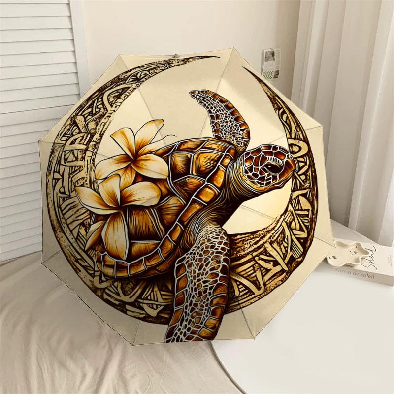 

1PC Turtle Moon Umbrella-8-Rib Reinforced, Automatic Open, Lightweight & Durable, Fashion Accessory for Outdoor, H0395
