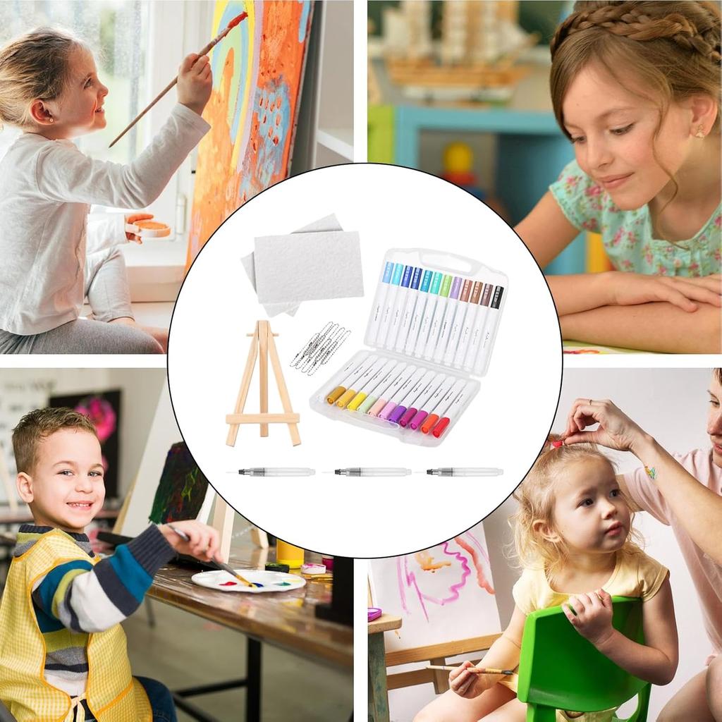 Texture Painting Kit,Kids Painting 3D Drawing Paper Set,Creative Crafts Supplies,Materials, Colourful Sheets, 50 Pieces, for Girls, Boys, Children Art