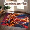 Custom Rug Erling Haaland Pattern Print Name Text Soft Non‑Slip Floor Carpet for Home Indoor Decoration