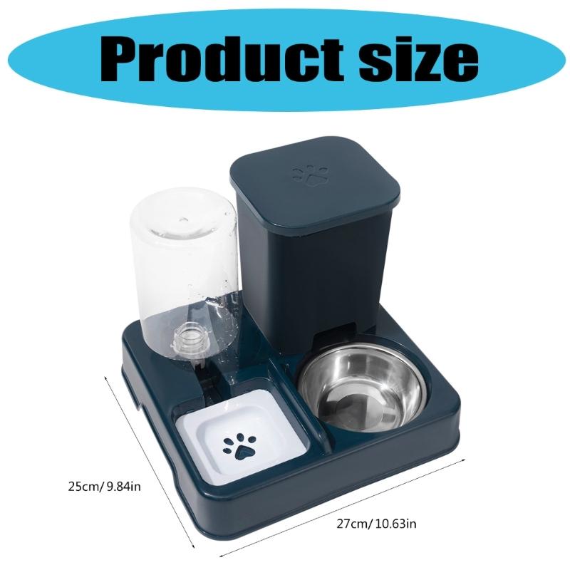 Pet Feeding Accessory Automatic Feeder and Water Bowl Large Capacity 2in1