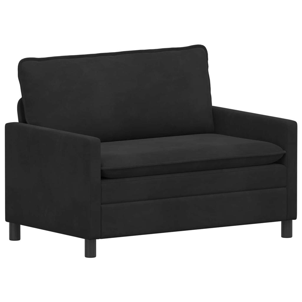 Black Sofa 126 x 81 x 87.5 cm Velvet