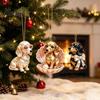 Holiday Dog Advent Calendar 2026 Dachshund Calendar, 24 Days Collectible Surprises with 2D Christmas Ornaments Festive Puppy Figures for Lovers Family