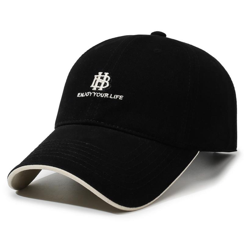 Vintage Embroidered Alphabet Baseball Cap Men'S And Women'S Versatile Sunshade Sun Protection Cap Tide Outdoor Casual Cap