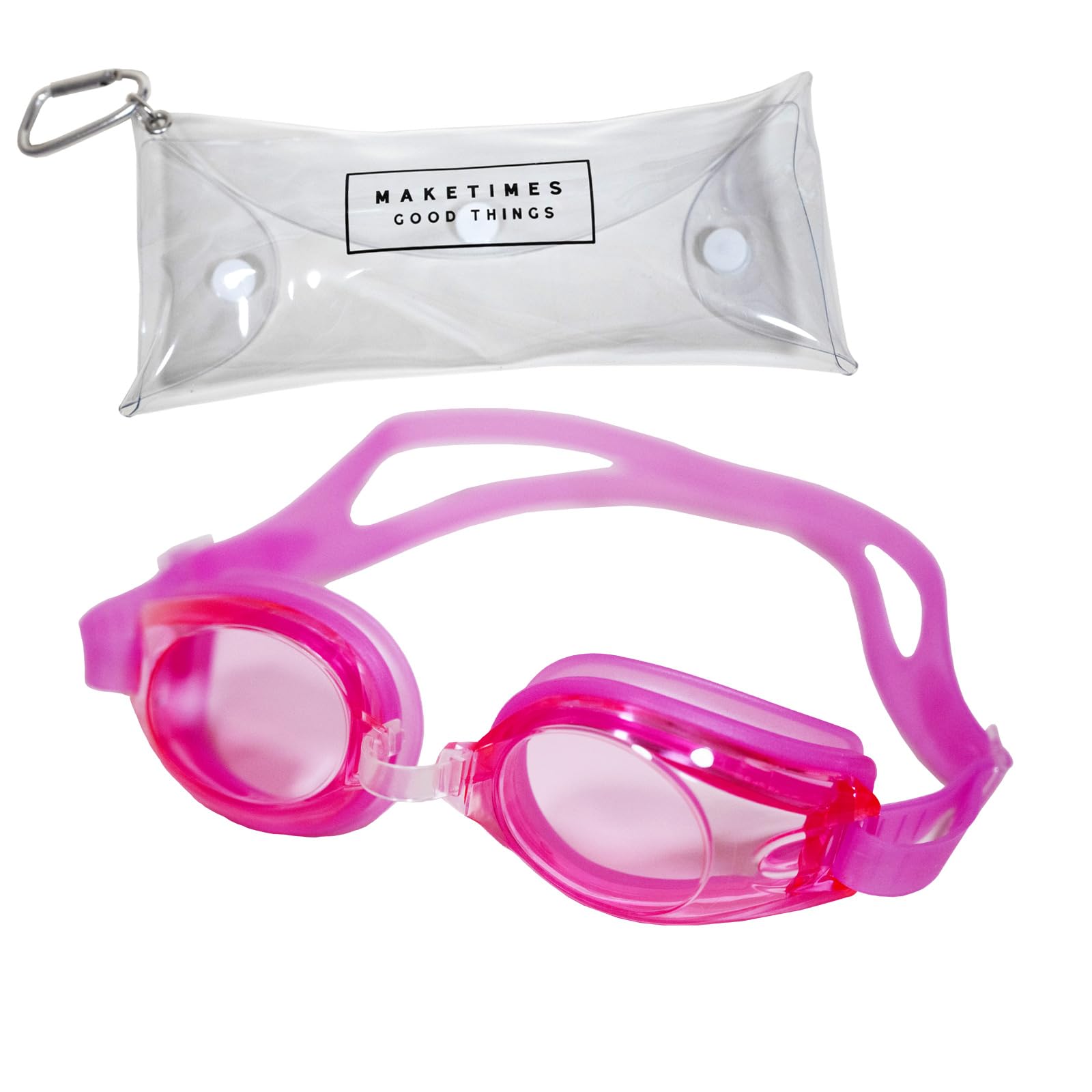 

Happy Swim UV Adjustable Case 5 Colors Available Beans! Kids Goggles, Protection, Size, Included, (Pink) розовый