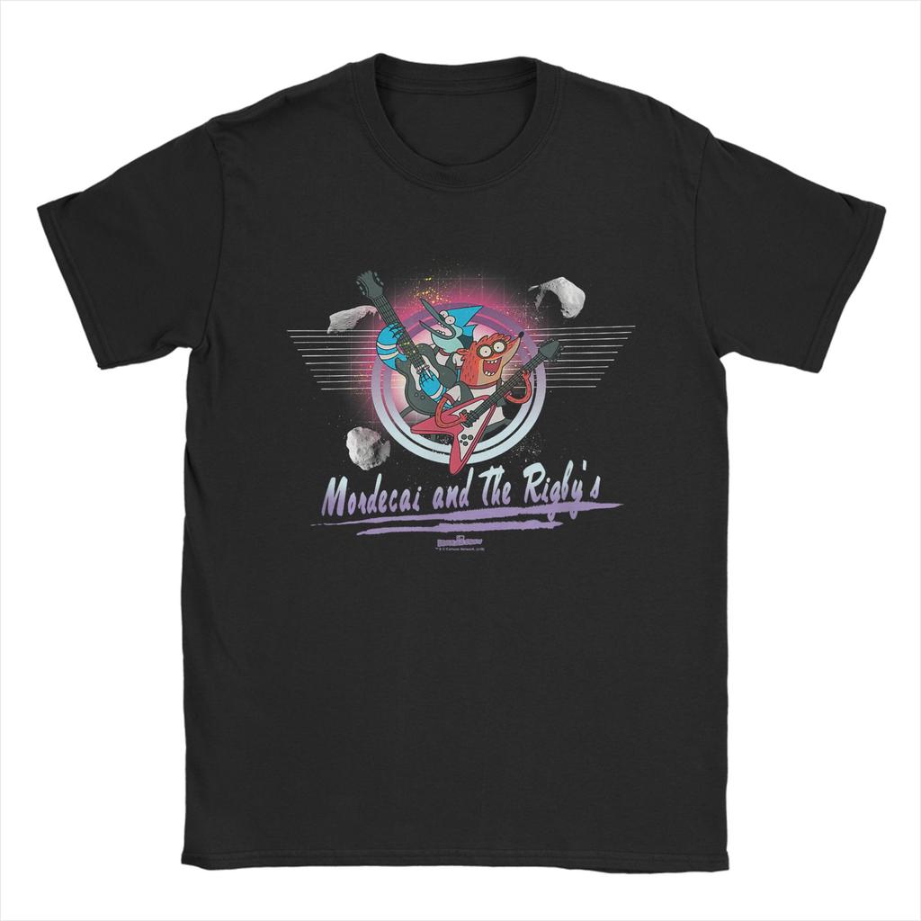 Mens Regular Show Mordecai T Shirt Pure Cotton Clothing Funny Short Sleeve Round Neck Tees 4XL 5XL 6XL TShirt