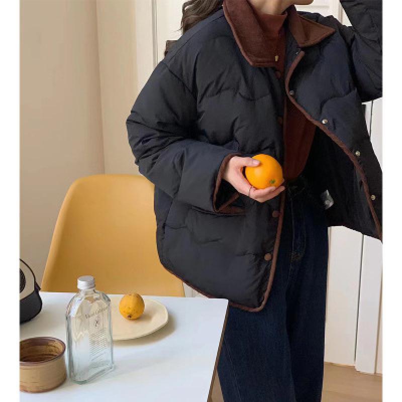 New Winter Blue Cotton Jacket Women's Fragrance Super Nice Thin Cotton-padded Jacket Cotton-padded Jacket