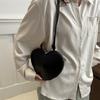 New fashion personality sub-shell love foreign style solid color small peach heart cute personality trendy shoulder messenger women's bag