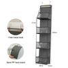 4 Lagen Graue PVC Hängende Aufbewahrungstasche Multifunktionale Stoff Aufbewahrungstasche Organizer Hinter der Tür 1 Stück