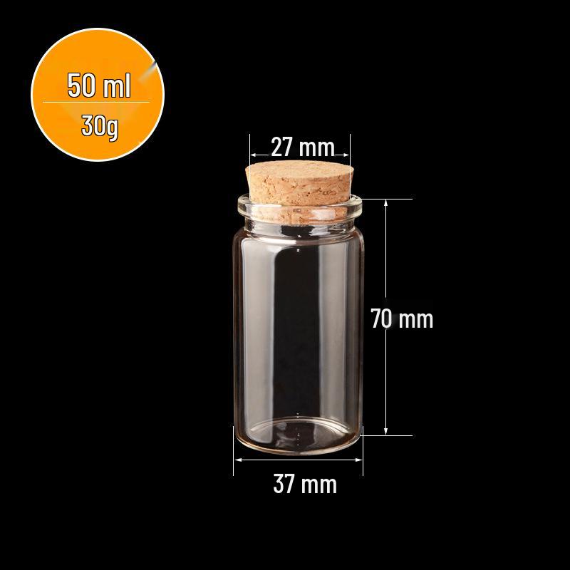 37mm Taidian Glass Cork Bottles for Sealed Drift or Wish Bottles