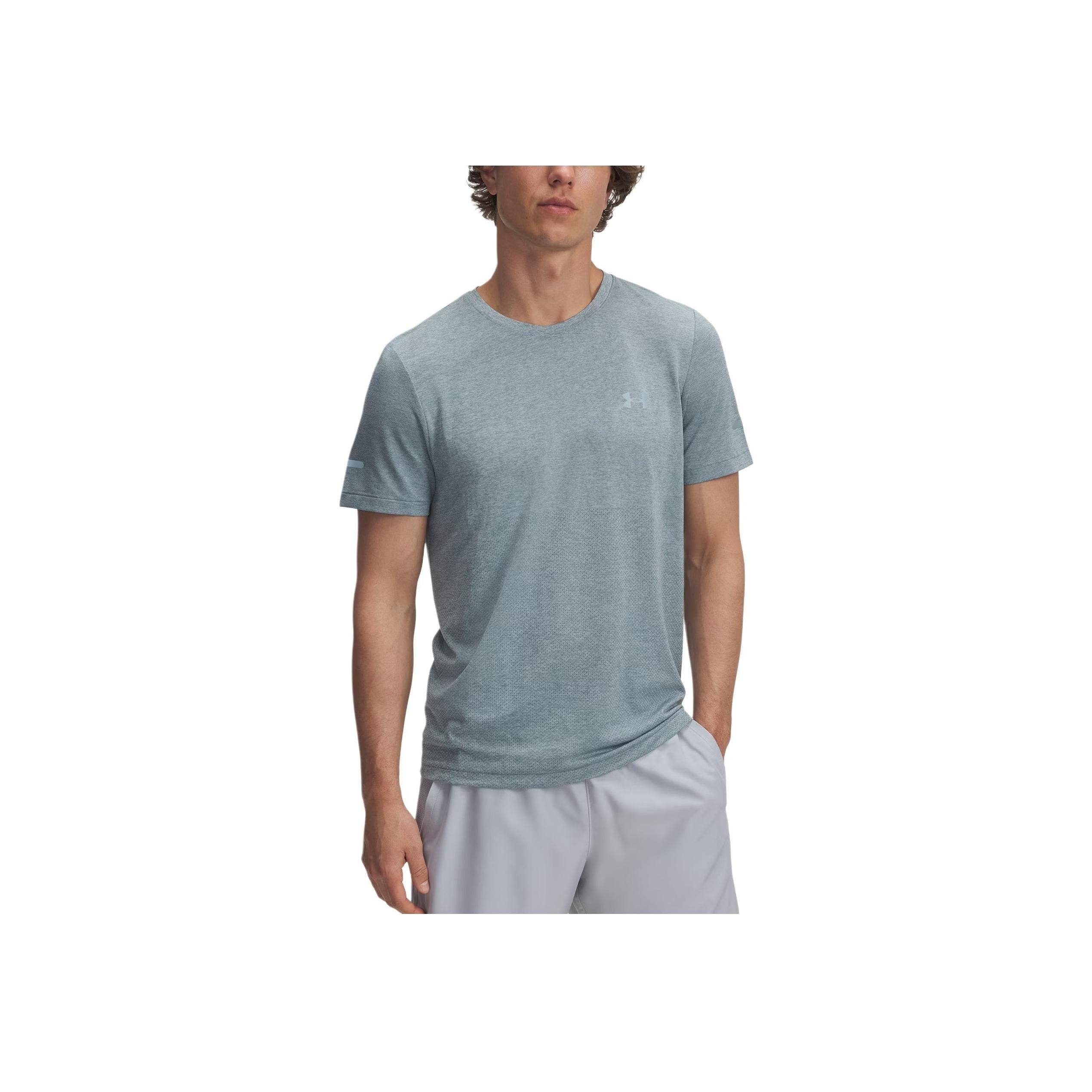 

Under Armour Seamless Stride Breathable Quick-Dry Versatile Short Sleeve T-Shirt Men Tops 1375692-323 XL