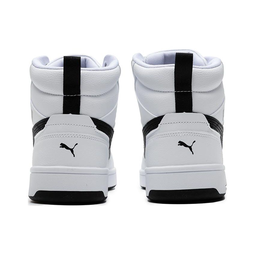 Puma Rebound V6 Comfortable Versatile Durable Lightweight Mid-Top Sneakers Unisex Sneakers Black White 392326-02