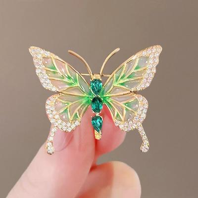 High-end Exquisite Butterfly Brooch, Women's High-end Luxury Temperament, Suit Brooch Pin, Fixed Clothes Accessories