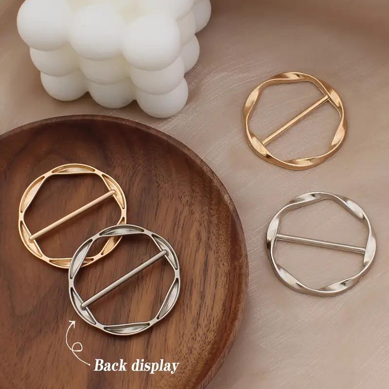 5pcs/set Multipurpose Shirt Ring Belt Buckle Belt and Scarf Adjuster Slim Belt Fashion Accessories Scarf Buckle