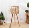 Indonesian Rattan Flower Rack Living Room Sofa Shelf Corner Plant Storage Stand Balcony Flowerpot Holder Elegant Storage Decor