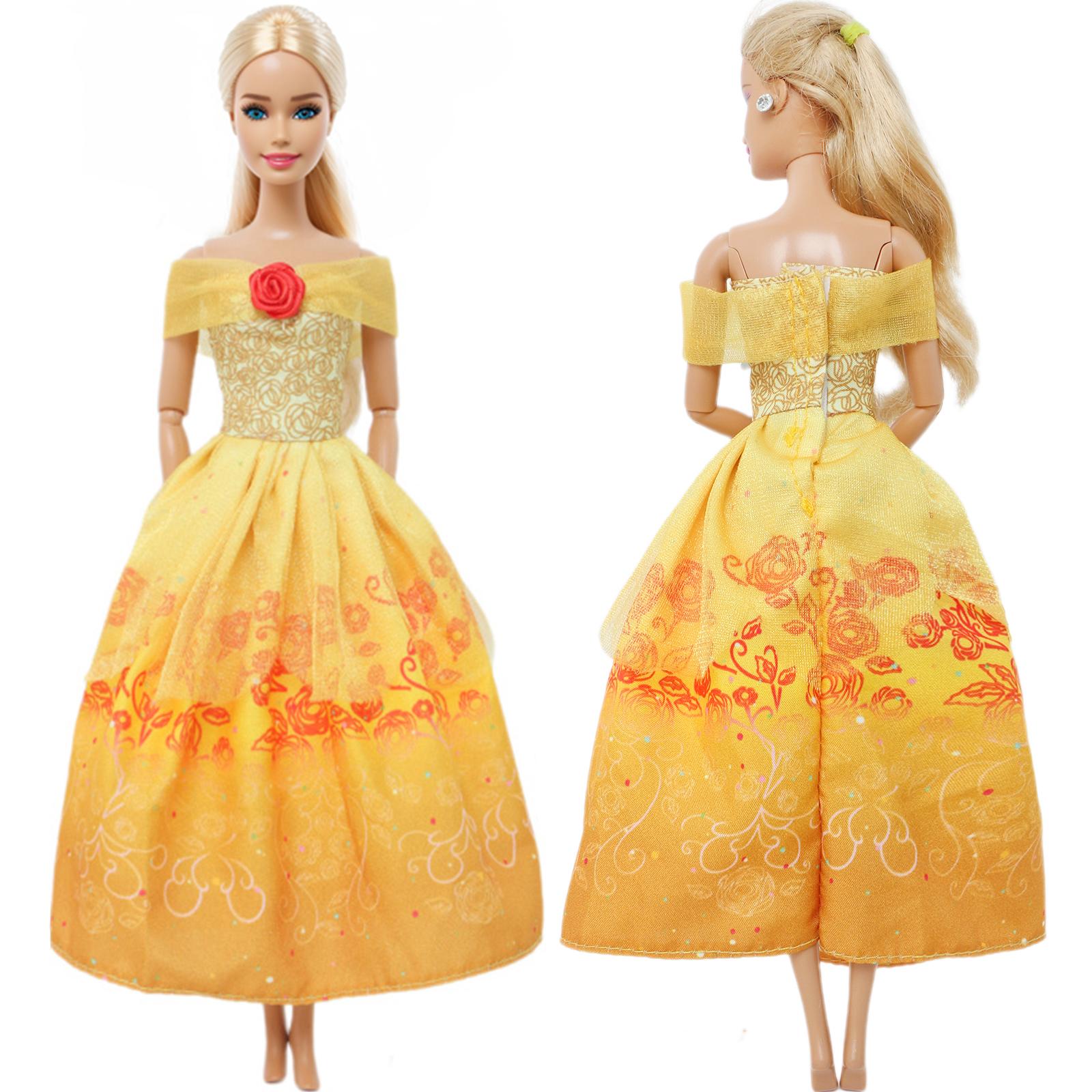 

1x наряды для кукол принцессы, вечерние бальные платья, платье, одежда для куклы Барби, аксессуары 1/6 11,5 дюймов, куклы, игрушки для девочек(НЕТ КУКЛ)