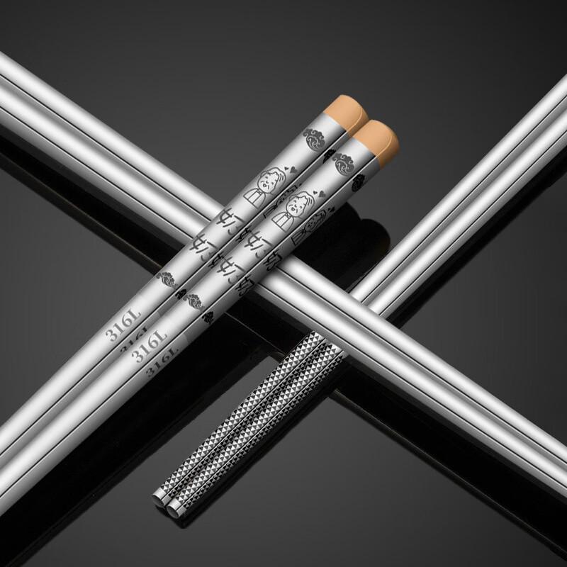 Ru Han 316 Stainless Steel Cartoon Chopsticks