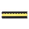 Cable Protector Ramp, 9,979 Kg/axle Capacity, 2 Channel Heavy Duty TPU Cord Hose Wire Cover, 31 X 28 Mm Channel, Traffic Speed Bump with Flip-Open Top